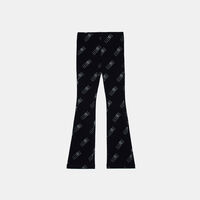 Cotton All-over Logo-print Flared Pants