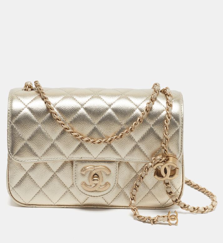 Hermes Preowned Hermes Coco Crush Mini Quilted Leather Flap Bag, Packshot View
