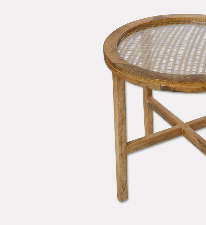 Home Deco and More Large Round-shape Table, Light-brown, 50-cm, Packshot View