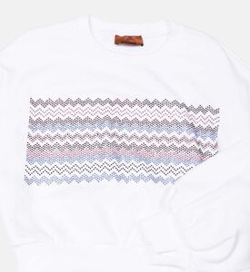 سترة قطنية متعرجة مرصعة بأحجار الراين