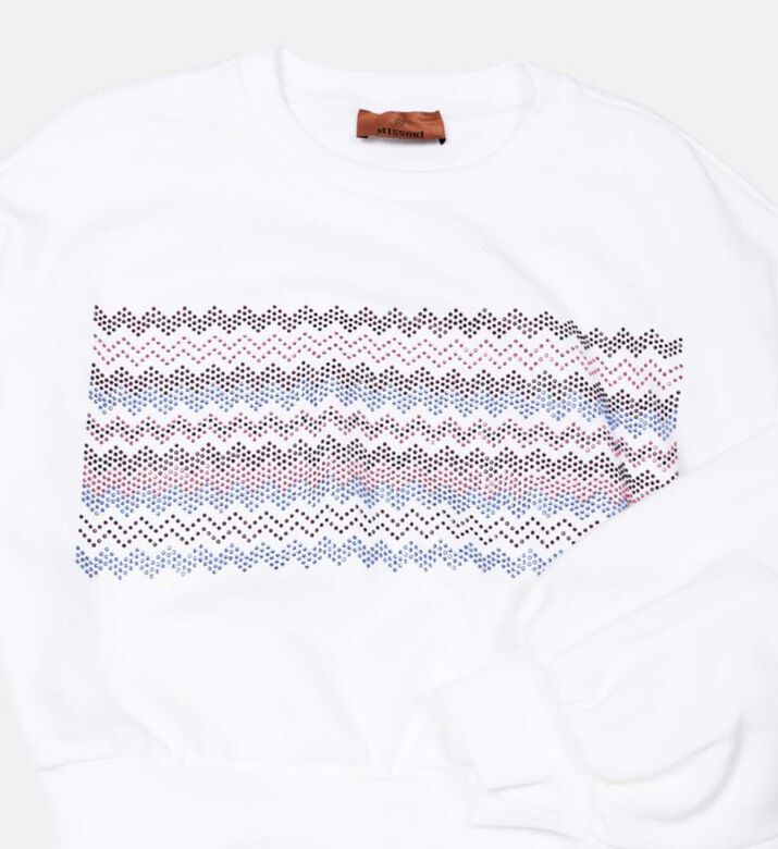 سترة قطنية متعرجة مرصعة بأحجار الراين