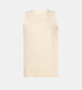 بلوزة بدون أكمام بحاشية مخيطة