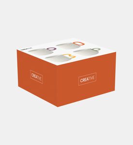 صندوق هدايا بأكواب بورسلين بمقابض ملونة