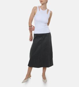 Dawei Asymmetric Panel A-line Skirt, Model View