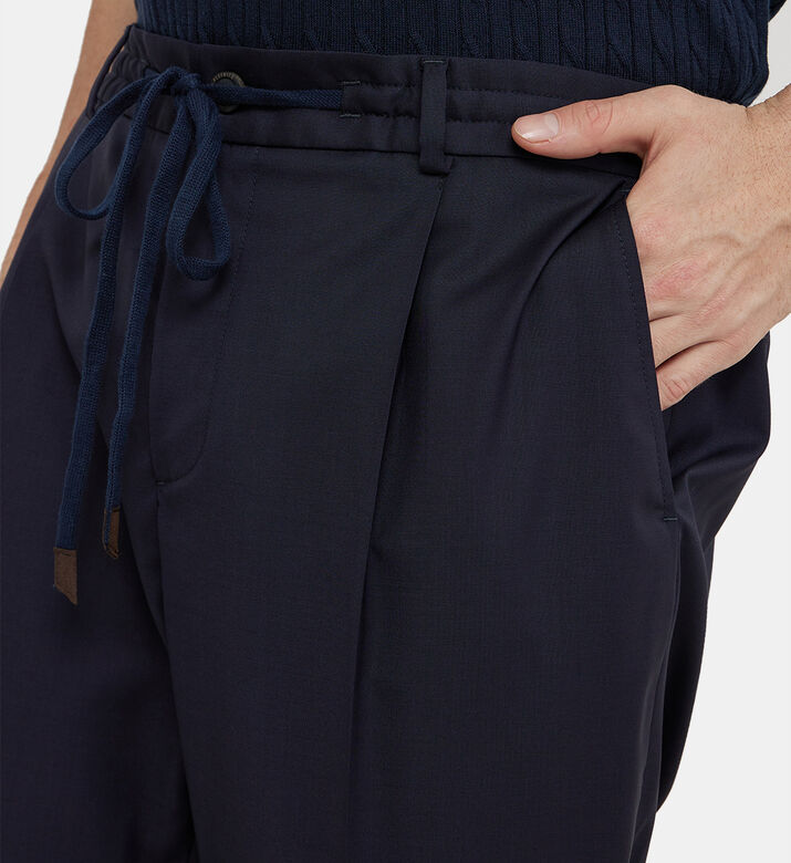 Drawstring Waist Chino Trousers