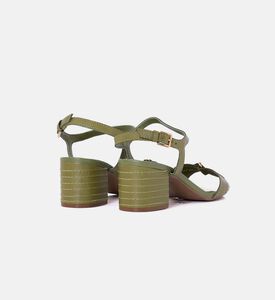 Leather Mid-heel Sandals Leather Mid-heel Sandals