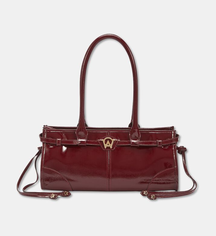 Manc Baby Jane Leather Shoulder Bag, Burgundy, Packshot View