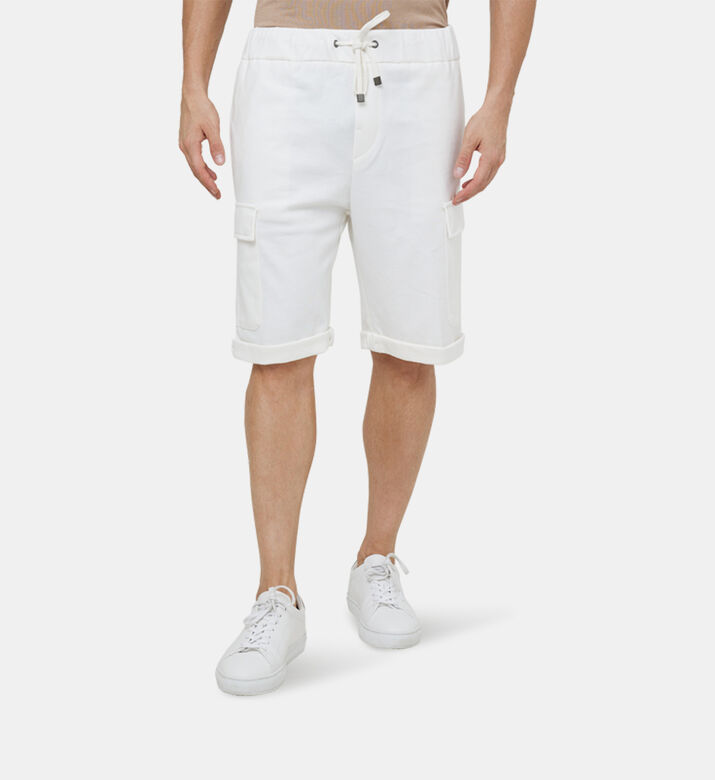 شورت كارجو بطيات بخصر مطاطي