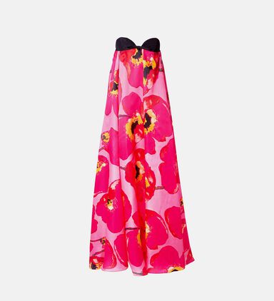 Silk Strapless Sweatheart Gown