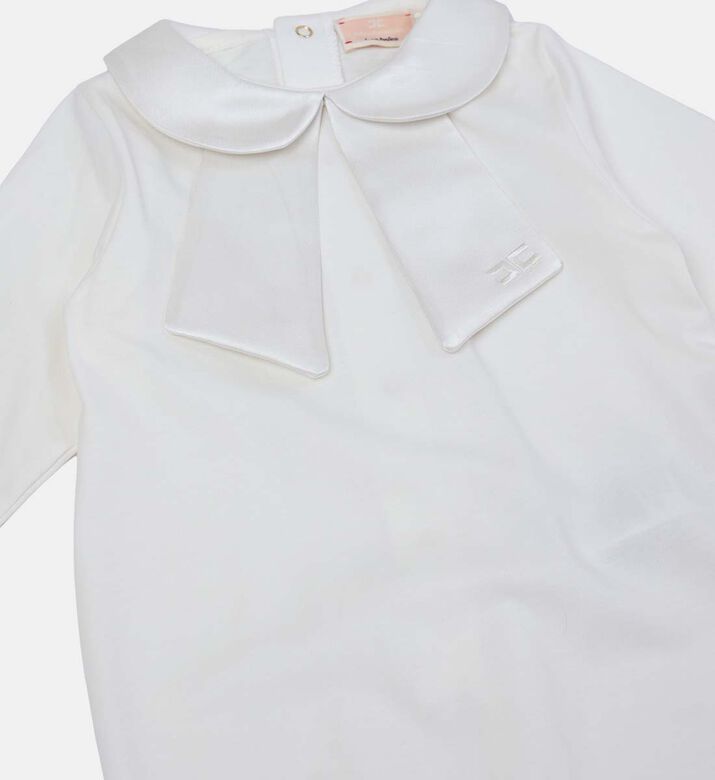 رومبر بأكمام طويلة وتفصيل عقدة