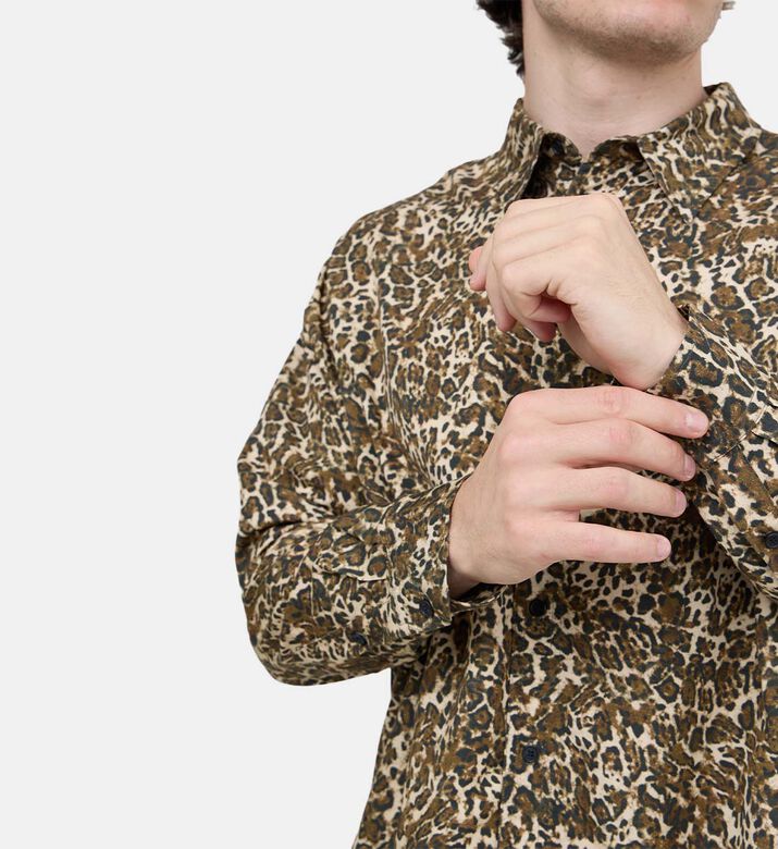 Leopard-print Button-down Shirt Leopard-print Button-down Shirt