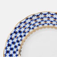 Cobalt Net Tulip Cake Plate
