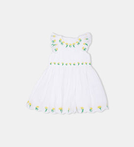 Linen Cotton Embroidered Dress