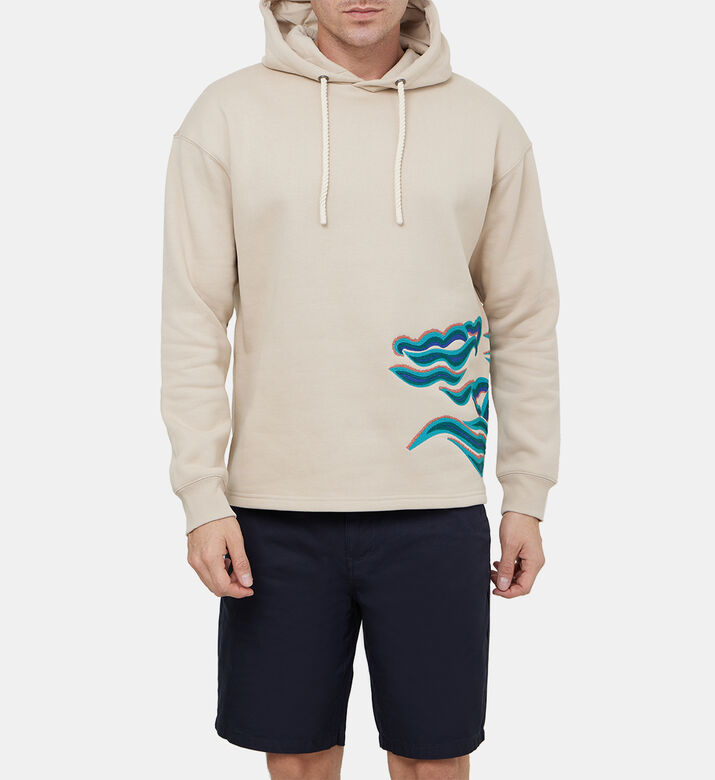 هودي قطن مطرز بموجة هودي قطن مطرز بموجة