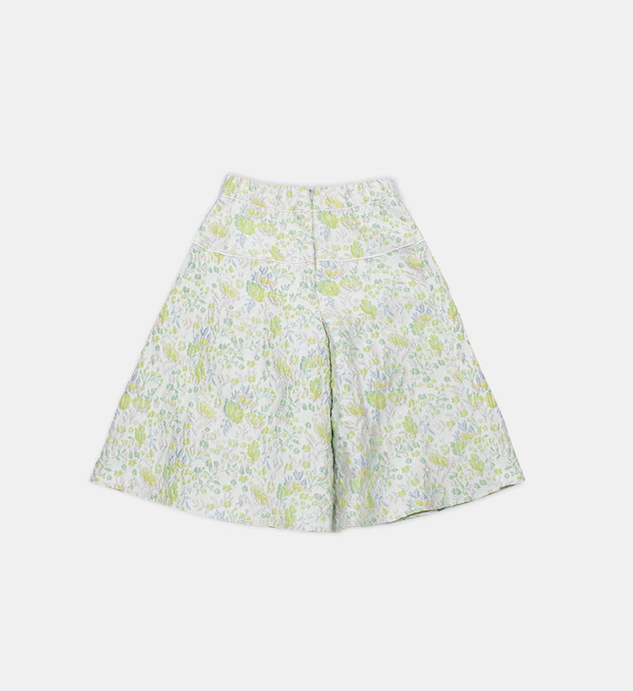 Spring Wind Floral Flared Skirt