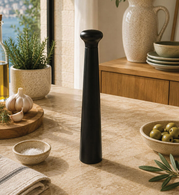 Legnoart Charapita Wood Salt Pepper Mill, Brown, 6.5x6.5x40-cm, Packshot View