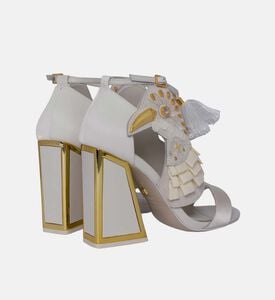 Aya Suede Gold Embellished Heels Aya Suede Gold Embellished Heels