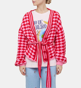 كارديغان كروشيه بغرزة المروحة