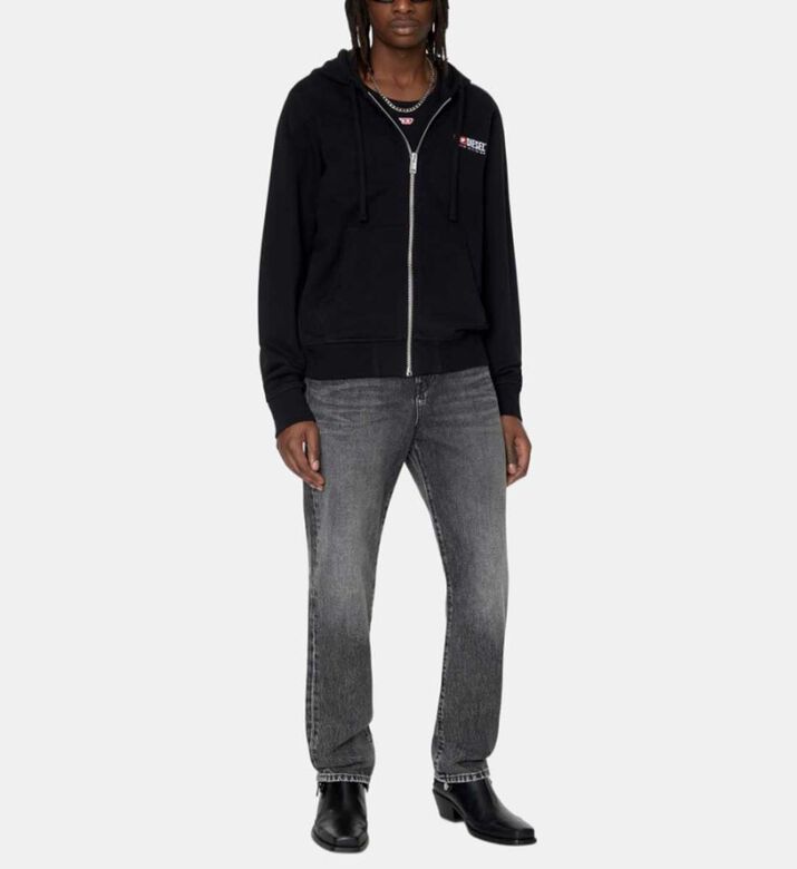 Cotton Jersey Zip-up Hoodie