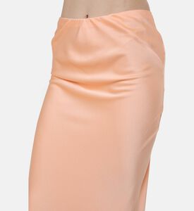 Forte-Forte Satin Sleeveless Flared Dress, Model View