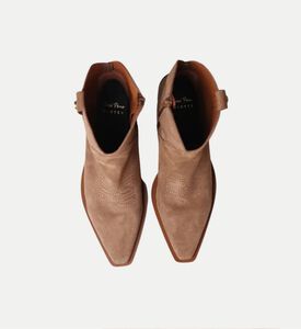 Irene-sy Suede Leather Mid-wedge Ankle Bootie