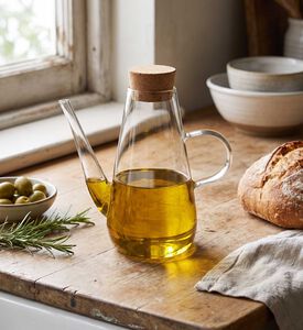 Andrea House Glass Cork Lid Oil Dispenser- 750 Ml, Packshot View