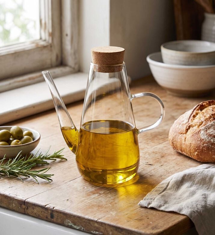 Andrea House Glass Cork Lid Oil Dispenser- 750 Ml, Packshot View