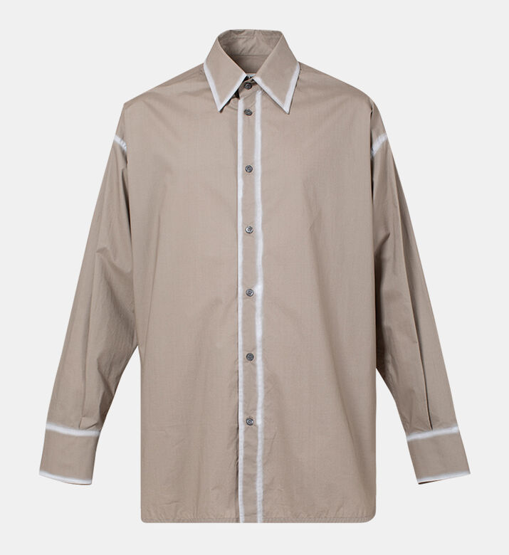 Cotton Worn-effect Poplin Shirt