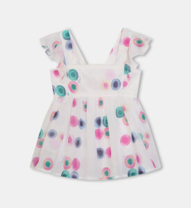 بلوزة بحمالات مكشكشة