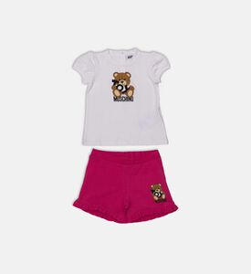 Teddy Bear Flared Shorts Set