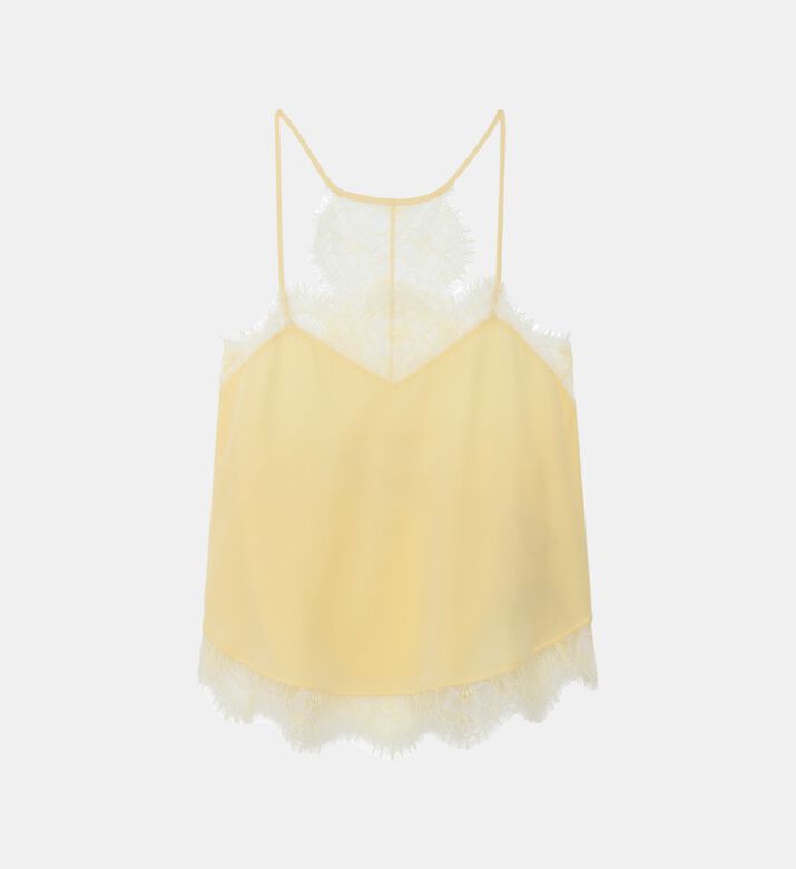 Claudy Lace-trim Silk Camisole