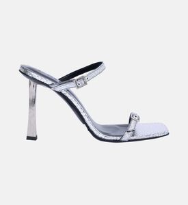 Flick Leather Square Toe Heels
