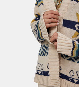 Ethnic Motif Oversized Cardigan