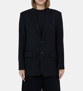 Techno-stretch Button Blazer