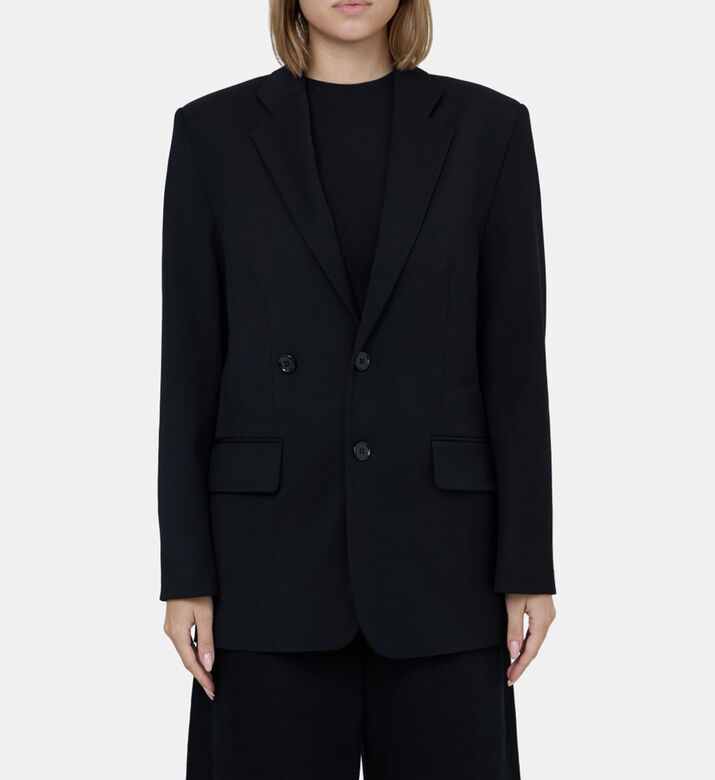 Techno-stretch Button Blazer