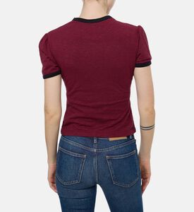 The Kooples Rhinestone Slogan-detail Knit T-shirt, Model View