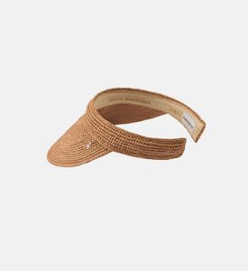 Woven Logo Label Straw Visor Woven Logo Label Straw Visor