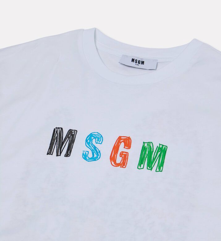 M S G M Logo-print Crewneck T-shirt, Packshot View