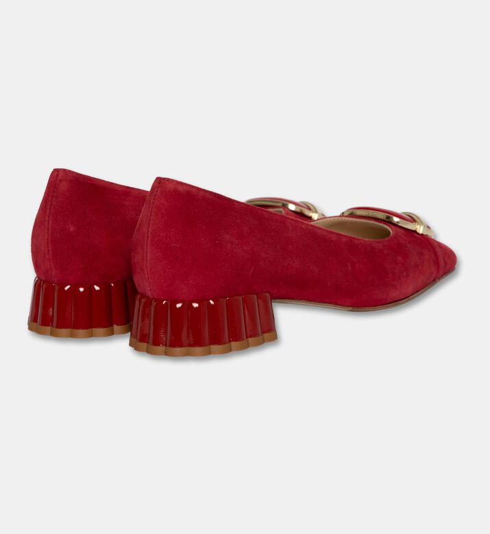 Baldinini Suede Block-heel Cap-toe Pumps, Packshot View