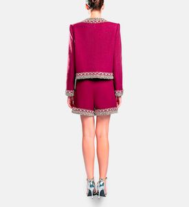 Michael Cinco Beads-embellished Regular-fit Set, Red, S, Model View