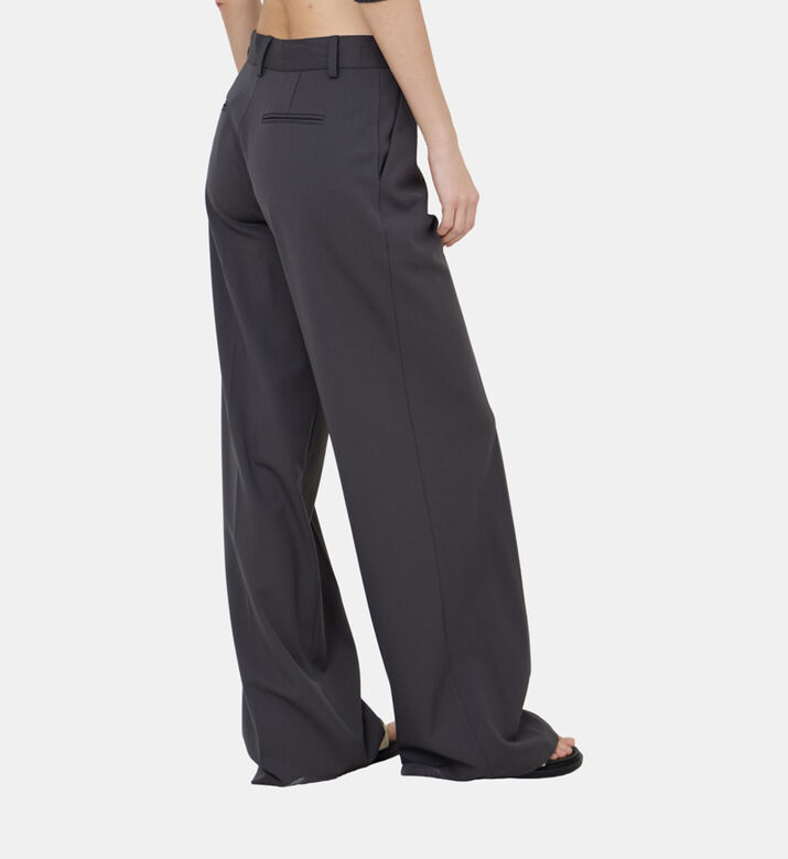 Wool Double Belt Trousers