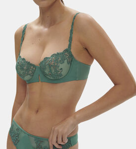 Saga Embroidered Half Cup Bra