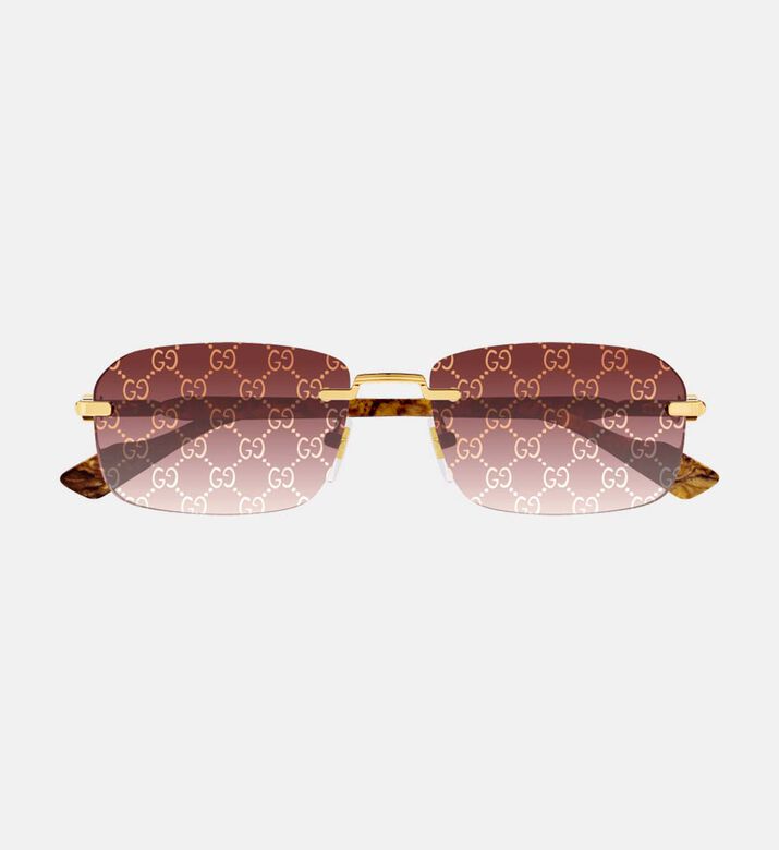 Tortoiseshell Rectangular Frame Sunglasses 56