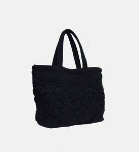 حقيبة يد قطني بتفاصيل بوم بوم