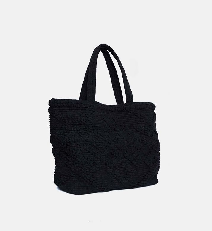 حقيبة يد قطني بتفاصيل بوم بوم