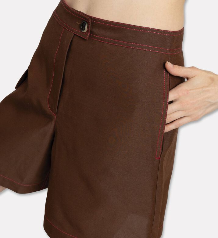 Marni Button Closure Wide-leg Shorts, Model View