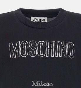 Moschino BKT Rhinestone-embellished Logo T-shirt, Packshot View