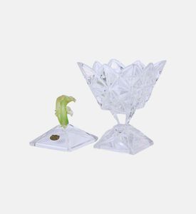 جرة حلوى كريستال ذات قدم هرمية