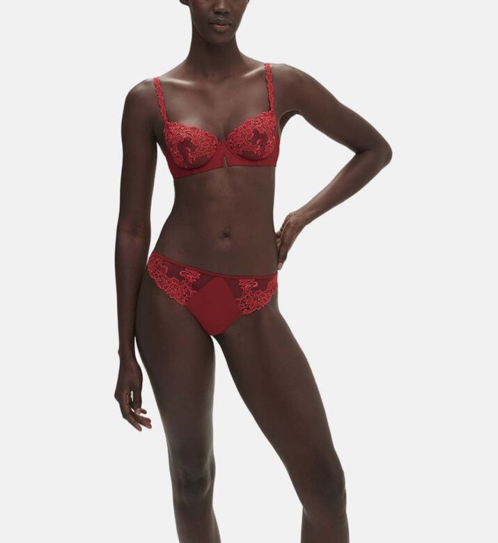 Saga Embroidered Low-waist Thong