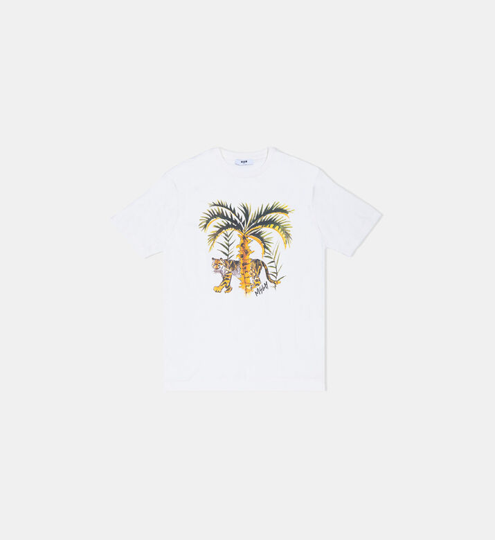 Cotton Jersey Jungle-print T-shirt